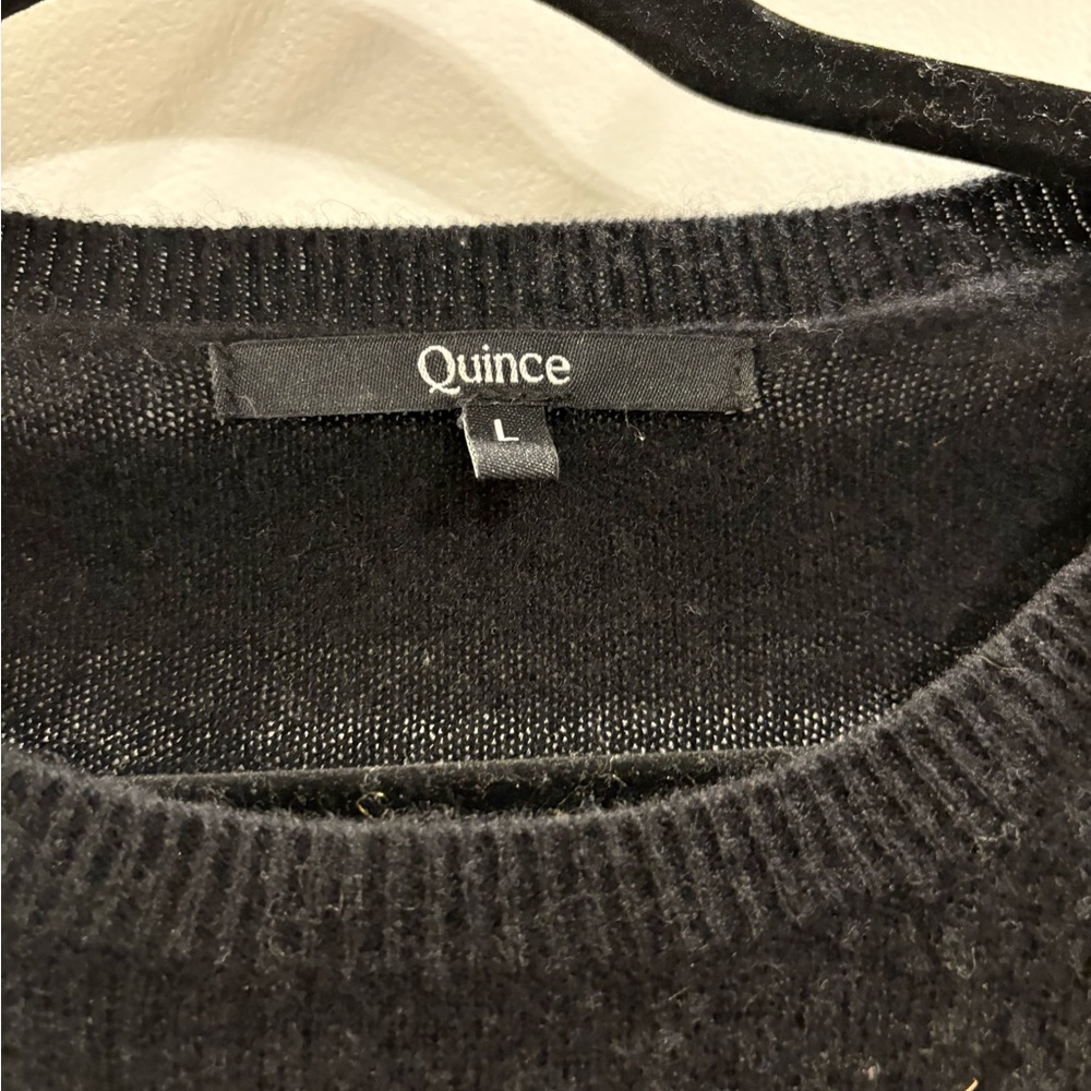 Quince Elegant Black Cashmere Garment